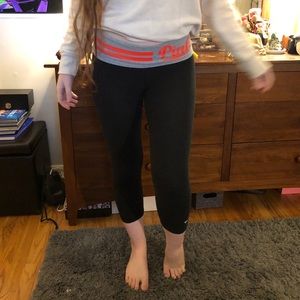 VS Pink Cropped foldover leggings